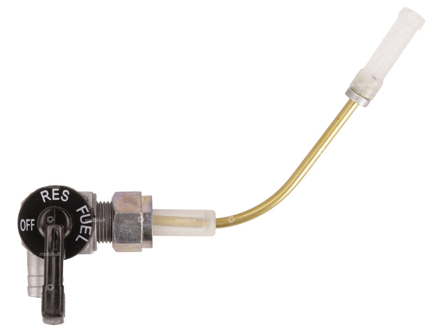 OMG fuel tap horizontal M12x1 labeled (with union nut) outgoing at the bottom Carousel Image 1