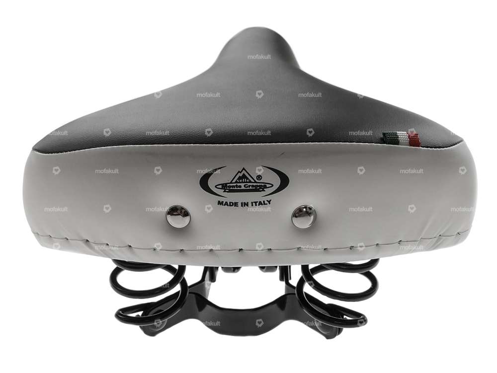 Selle Comfort à ressorts en tonneau noir / blanc Carousel Image 5