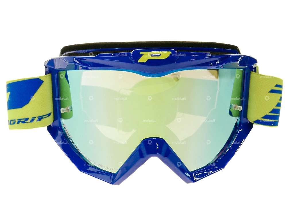 Lunettes ProGrip MX 3201 Raceline bleu miroité Carousel Image 2