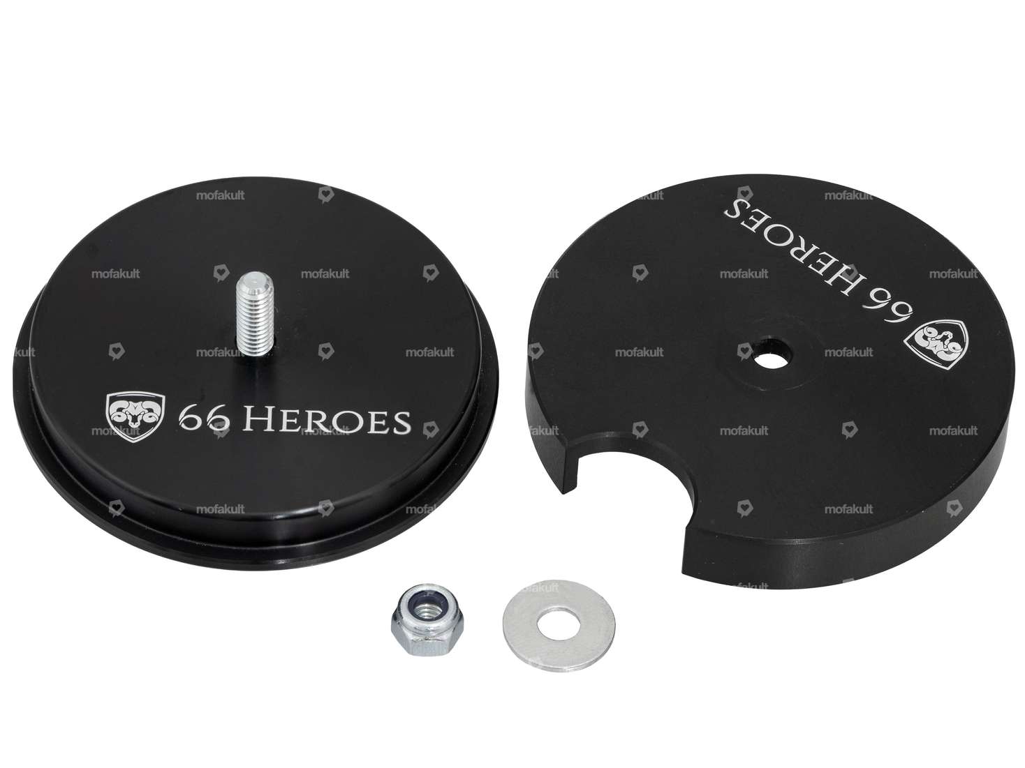 66HEROES speedometer bezel Ø 48 mm "Puch" black Carousel Image 2