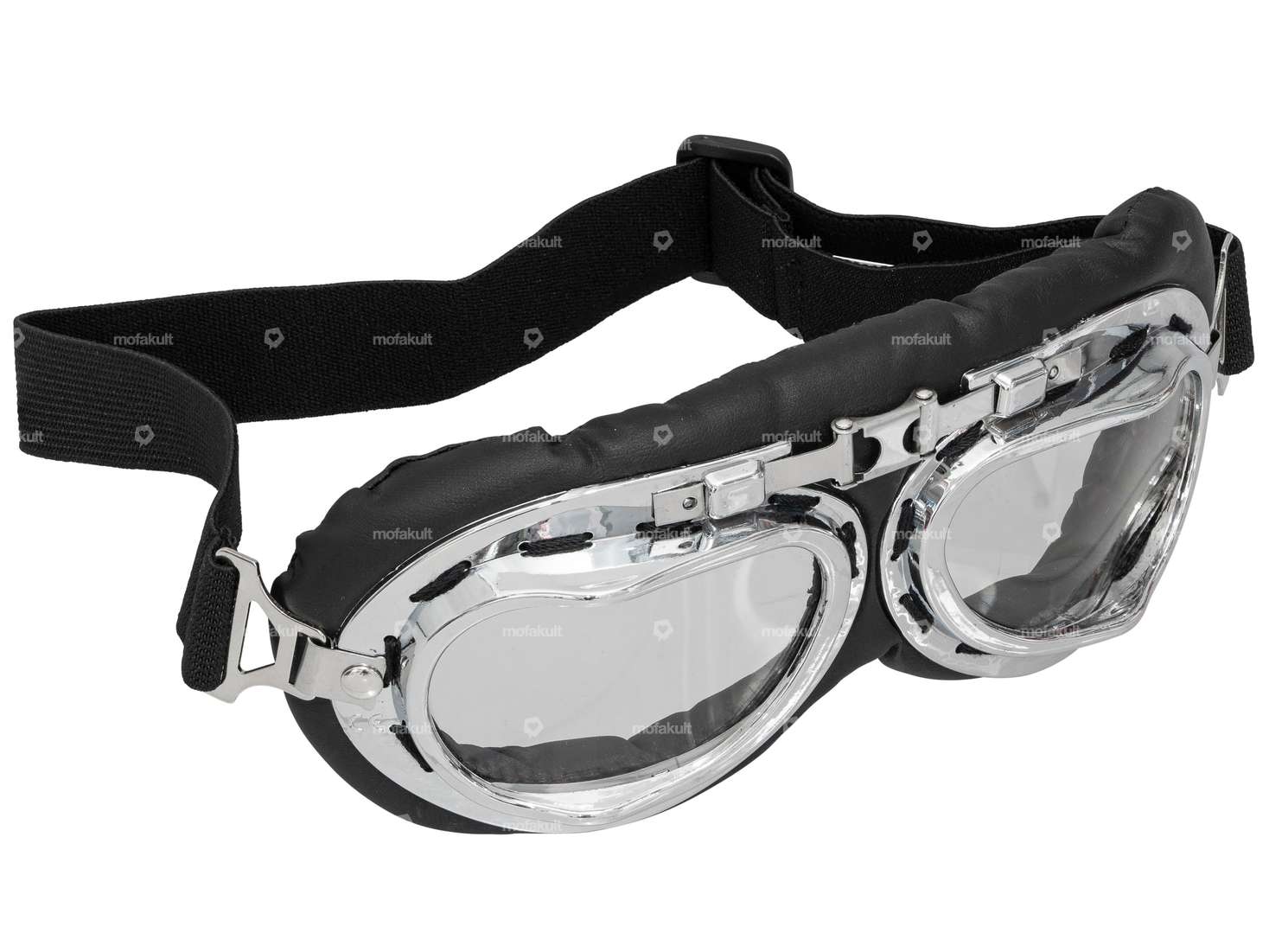 Lunettes d'aviateur rondes chrome Carousel Image 1