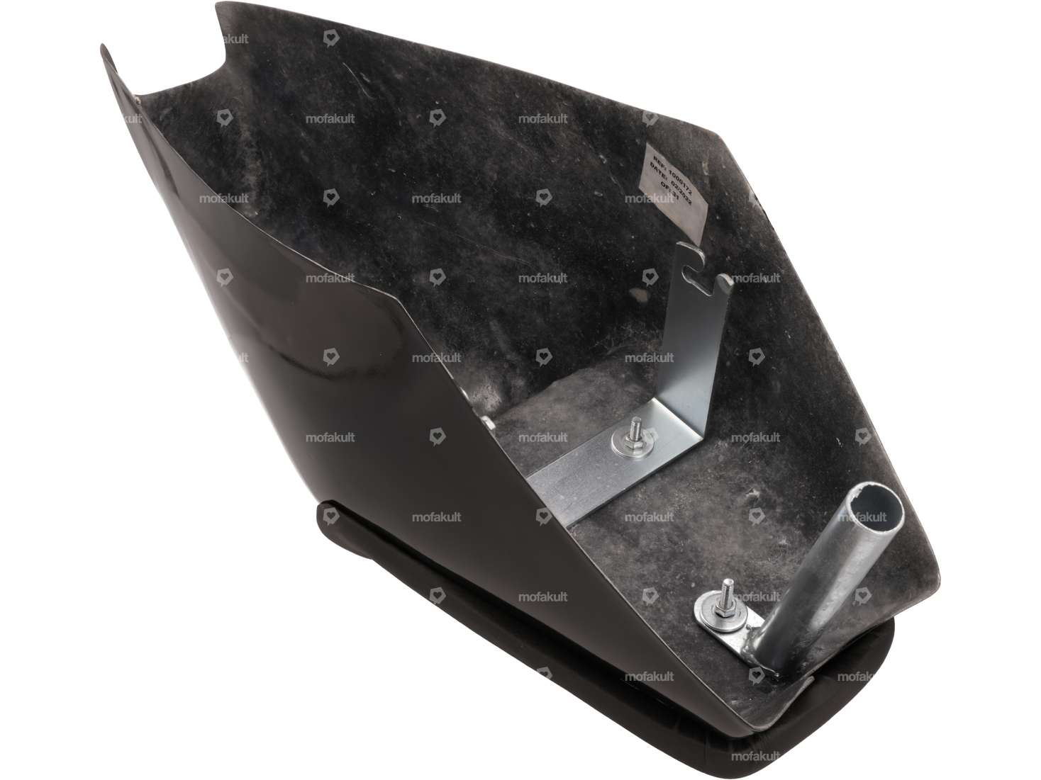 Coque de selle en polyester Racing noir Carousel Image 2