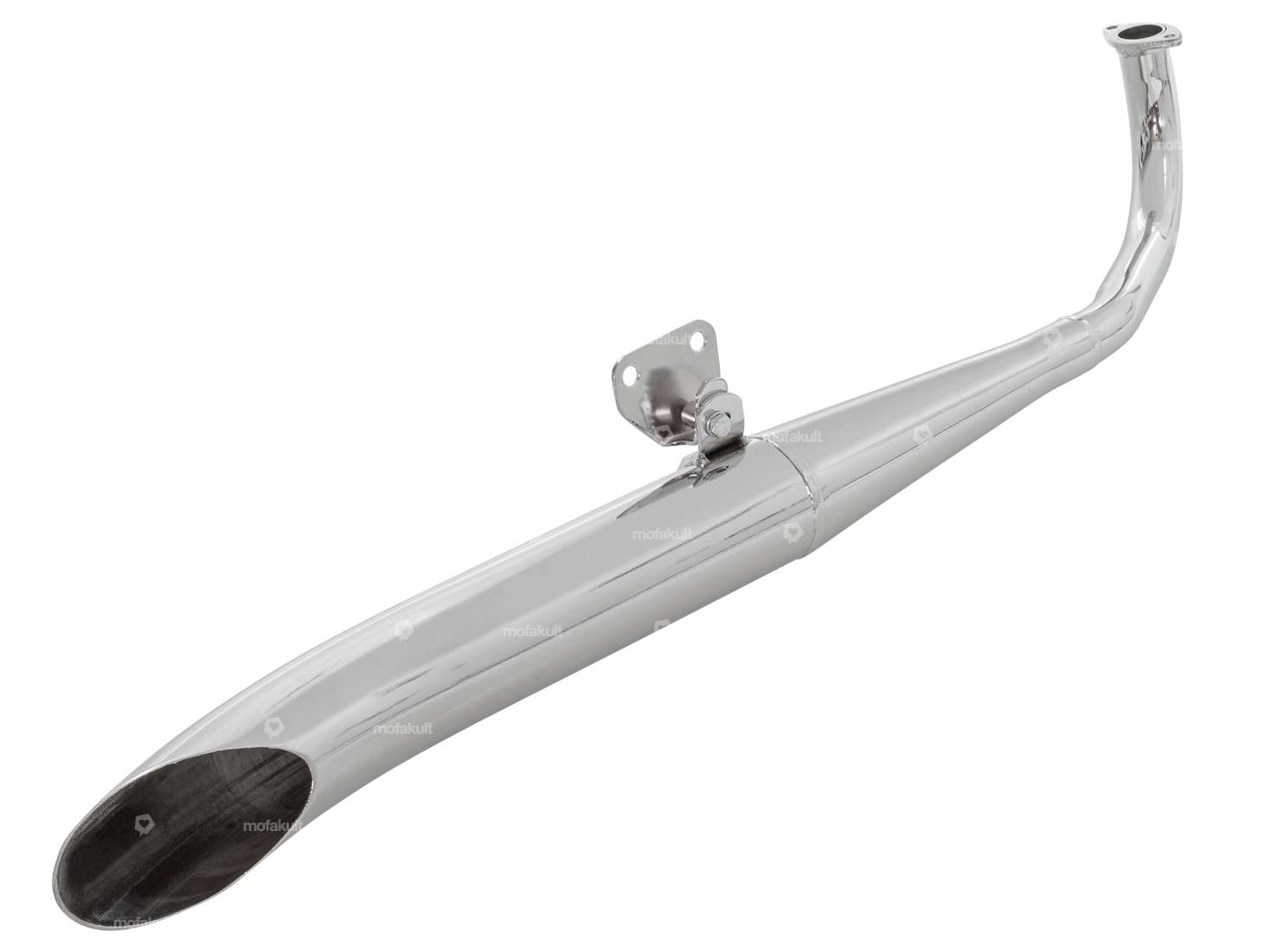 Sidepipe d'échappement 28 mm chrome | Tomos A3, A35 Carousel Image 2
