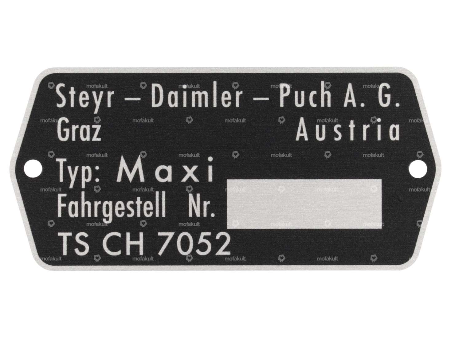 Plaque signalétique CH7052 | Puch Maxi N Carousel Image 1