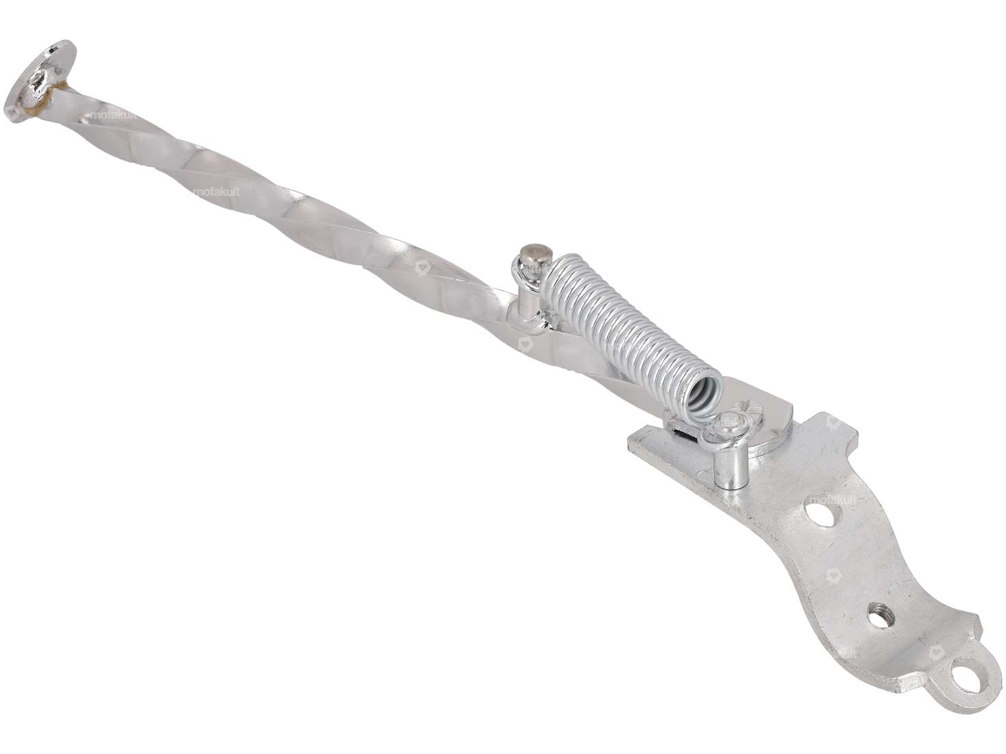 Béquille latérale tournée à gauche fixation ronde 31 cm chrome Carousel Image 2