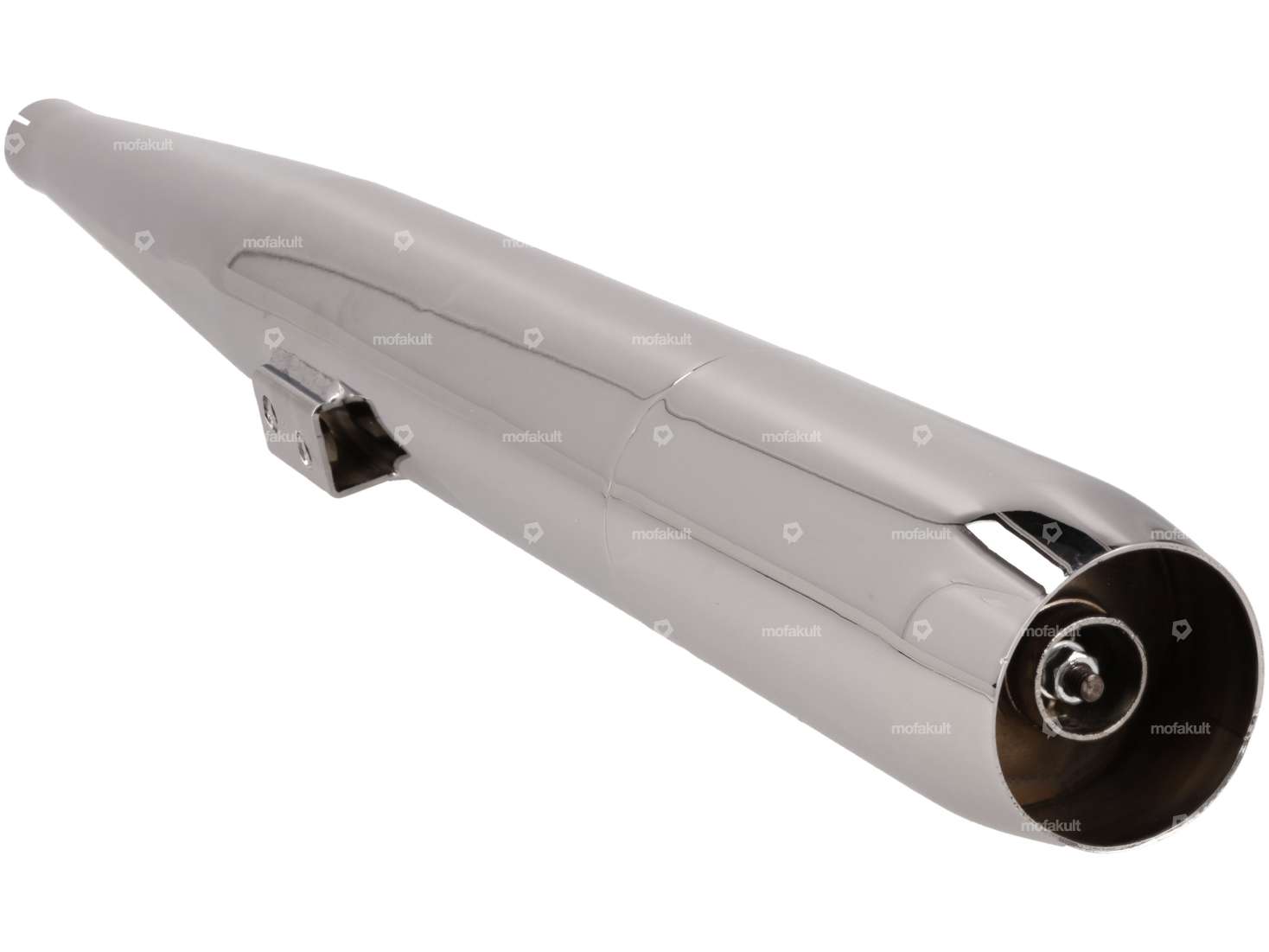 Jamarcol pot d'échappement cigare Ø 32 / 70 mm avec languette chrome | Kreidler Carousel Image 3