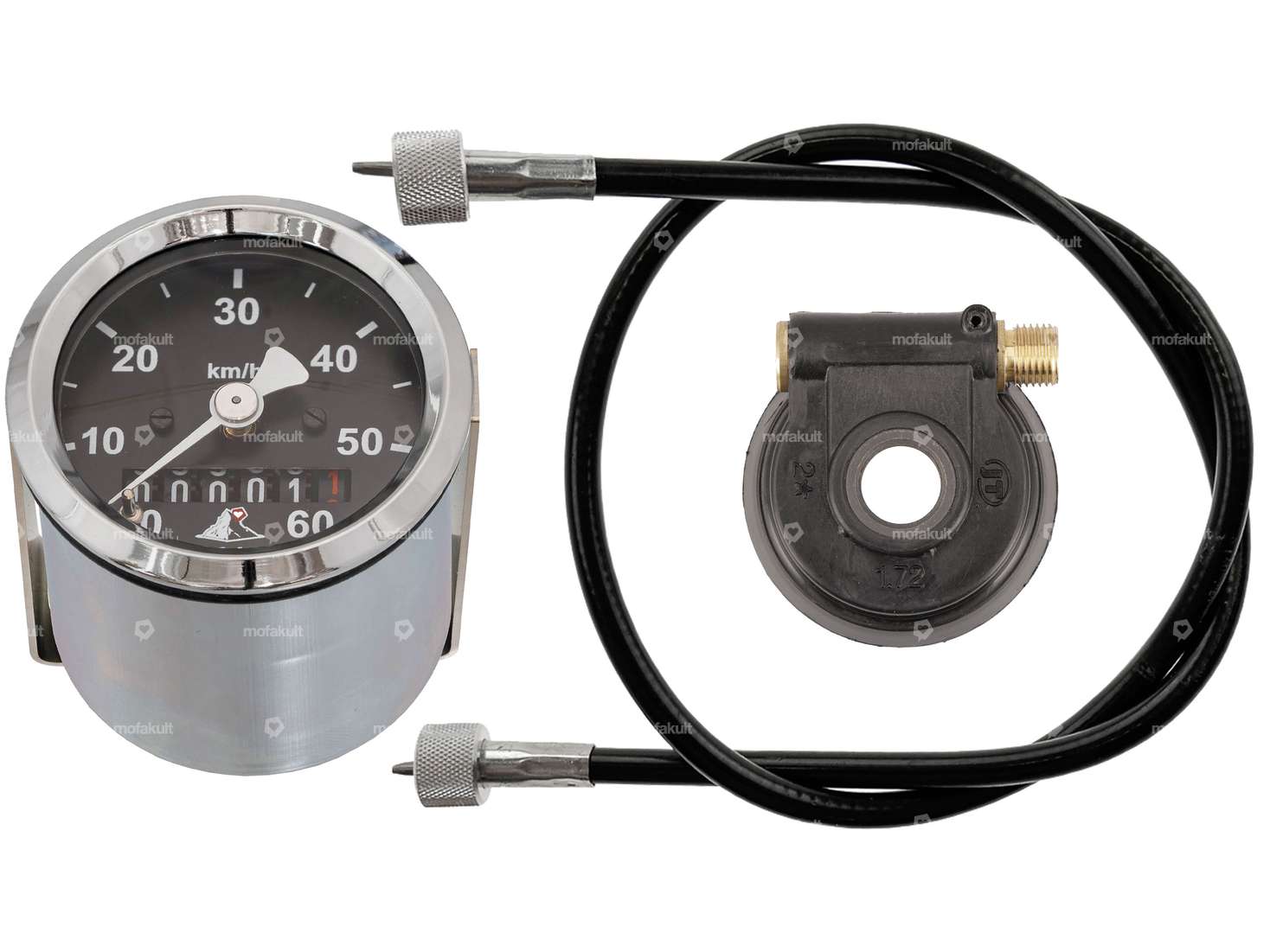 66HEROES Kit tachymètre 17" (phare carré) | Puch Maxi S / N Carousel Image 1