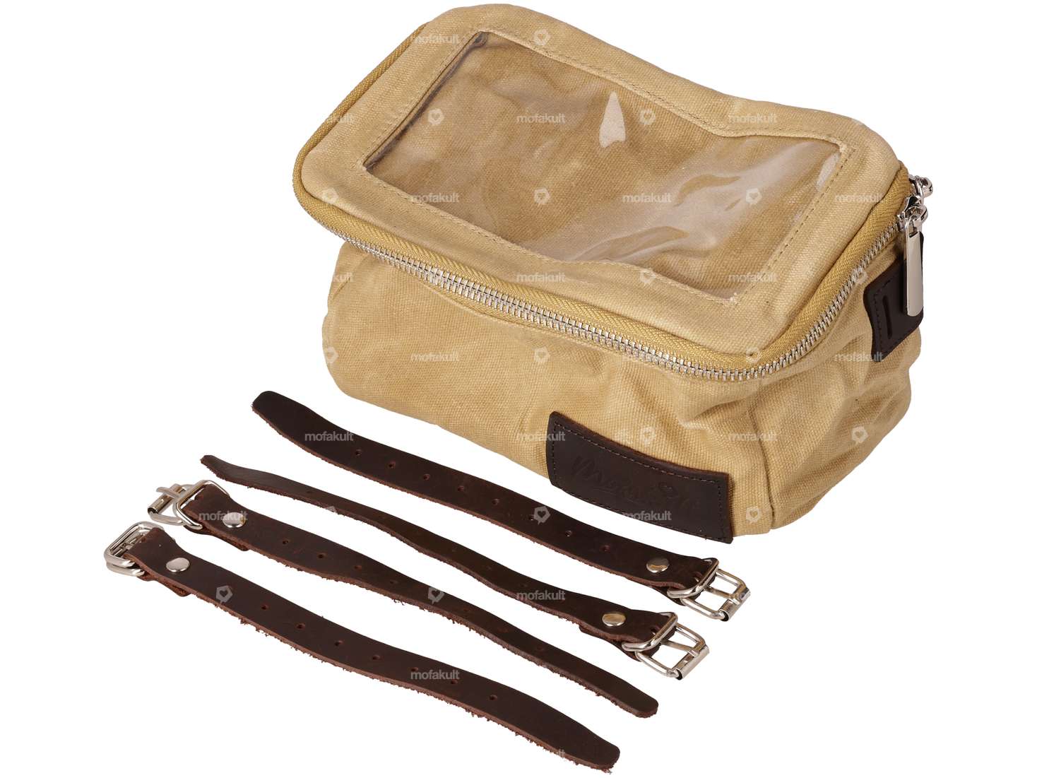 mk-Merch Sacoche de guidon "vintage" brune Carousel Image 1