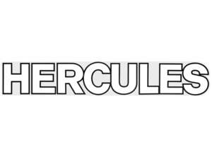 Autocollant «HERCULES» sur film support en PVC, 200 x 32 mm, noir / blanc Autocollant «HERCULES» sur film support en PVC, 200 x 32 mm, noir / blanc