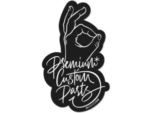 Autocollant "66HEROES - Premium Custom Parts" 65 x 110 mm noir Autocollant "66HEROES - Premium Custom Parts" 65 x 110 mm noir