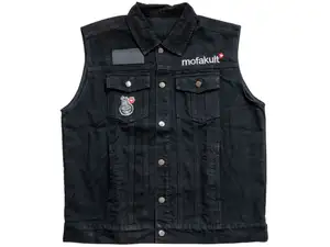 mk-Merch Gilet en jean noir (S - XXL) mk-Merch Gilet en jean noir (S - XXL)