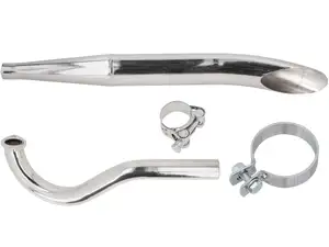 Exhaust set Sidepipe Ø 28 / 60 mm chrome | Puch Exhaust set Sidepipe Ø 28 / 60 mm chrome | Puch
