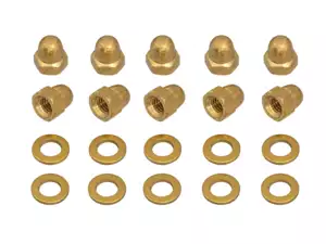 66HEROES M6 cap nut & washer set brass (10 pcs.) 66HEROES M6 cap nut & washer set brass (10 pcs.)