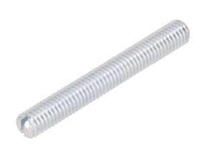 Vis sans tête M8x60 à fente, tête conique, zinguée Vis sans tête M8x60 à fente, tête conique, zinguée