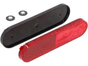 Réflecteur 100 x 2 mm avec fixation par clic ovale rouge Réflecteur 100 x 2 mm avec fixation par clic ovale rouge