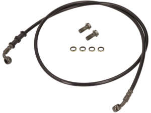 Conduite de frein 0.9 - 1.9 m (choix) noir 28 / 90° incl. vis banjo Conduite de frein 0.9 - 1.9 m (choix) noir 28 / 90° incl. vis banjo