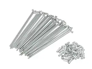 14" spoke set incl. nipple (2.9 x 145 mm) galvanized steel 14" spoke set incl. nipple (2.9 x 145 mm) galvanized steel
