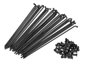 GPO 17" Jeu de rayons avec écrous (2.9 x 188 mm) noir GPO 17" Jeu de rayons avec écrous (2.9 x 188 mm) noir