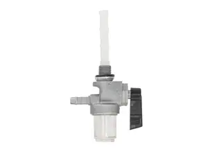 Robinet d'essence OMG vertical M10x1 (à visser) arrière sortant Chambre de filtration plastique Robinet d'essence OMG vertical M10x1 (à visser) arrière sortant Chambre de filtration plastique