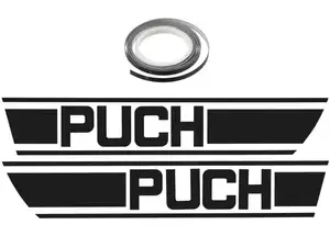 Kit d'autocollants pour réservoir noir | Puch X30 Kit d'autocollants pour réservoir noir | Puch X30
