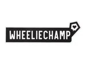 mk-Merch autocollant "WHEELIECHAMP" 25 x 100 mm mk-Merch autocollant "WHEELIECHAMP" 25 x 100 mm