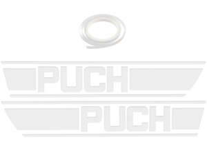 Kit d'autocollants pour réservoir blanc | Puch X30 Kit d'autocollants pour réservoir blanc | Puch X30
