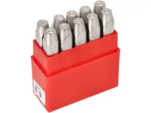 Jeu de chiffres à percussion 4 mm 10 pcs. Jeu de chiffres à percussion 4 mm 10 pcs.