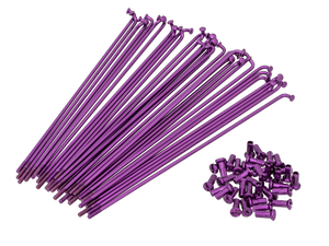 GPO 17" Jeu de rayons avec écrous (2.9 x 188 mm) violet GPO 17" Jeu de rayons avec écrous (2.9 x 188 mm) violet