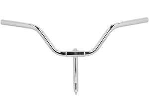 Guidon avec potence 15 cm galbé chrome Guidon avec potence 15 cm galbé chrome