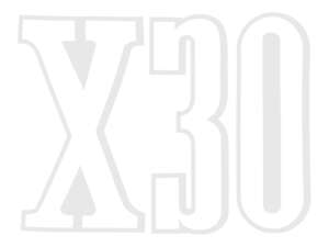 Autocollant "X30" 68 x 50 mm blanc | Puch X30 Turbo Autocollant "X30" 68 x 50 mm blanc | Puch X30 Turbo