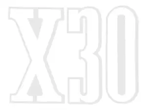 Autocollant "X30" 68 x 50 mm blanc | Puch X30 Turbo Autocollant "X30" 68 x 50 mm blanc | Puch X30 Turbo