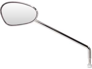 Rétroviseur Bumm ovale gauche coudé chrome Rétroviseur Bumm ovale gauche coudé chrome