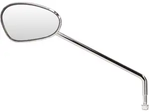 Rétroviseur Bumm ovale gauche coudé chrome Rétroviseur Bumm ovale gauche coudé chrome