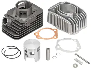 Malossi 46.5 mm cylinder kit incl. head 10 mm KoBo | Piaggio Ciao, SI, Bravo, Boxer Malossi 46.5 mm cylinder kit incl. head 10 mm KoBo | Piaggio Ciao, SI, Bravo, Boxer