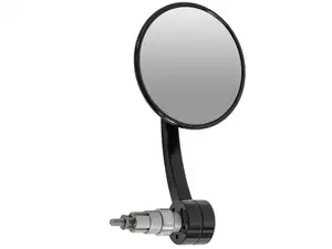 Rétroviseur HIGHSIDER CNC rond, version enfichable noir Rétroviseur HIGHSIDER CNC rond, version enfichable noir