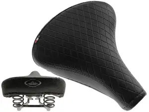 Selle Comfort losange à ressorts en tonneau noire Selle Comfort losange à ressorts en tonneau noire