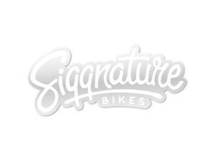 Siggnature autocollant "Siggnature Bikes" 120 x 50 mm transparent blanc Siggnature autocollant "Siggnature Bikes" 120 x 50 mm transparent blanc