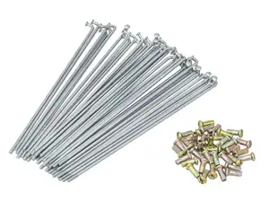 GPO 17" spoke set incl. nipple (2.9 x 188 mm) galvanized steel GPO 17" spoke set incl. nipple (2.9 x 188 mm) galvanized steel