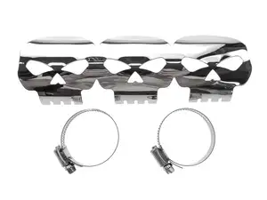 Tôle de chaleur d'échappement "Skull" chrome Tôle de chaleur d'échappement "Skull" chrome