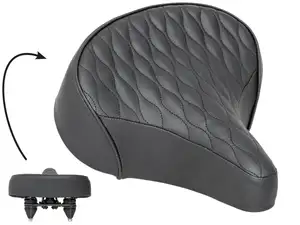 Selle Classic à ressorts en tonneau, noire Selle Classic à ressorts en tonneau, noire