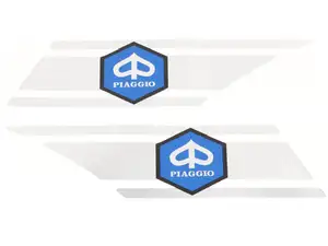 Autocollant cadre chrome | Piaggio Boxer Autocollant cadre chrome | Piaggio Boxer