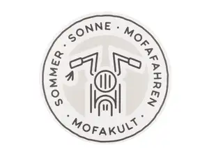 mk-Merch autocollant "Sommer-Sonne-Mofafahren" rond mk-Merch autocollant "Sommer-Sonne-Mofafahren" rond