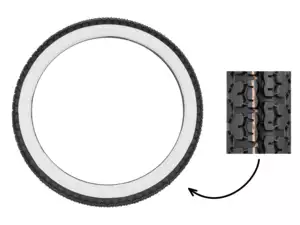 Pneu Mitas 2.25 x 17" B4 Allround flanc blanc Pneu Mitas 2.25 x 17" B4 Allround flanc blanc