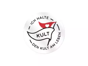 mk-Merch Autocollant "Je garde le culte en vie" Ø 40 mm mk-Merch Autocollant "Je garde le culte en vie" Ø 40 mm