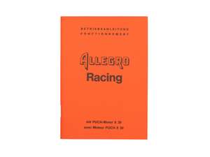 Manuel d'utilisation | Allegro Racing (moteur Puch X30) Manuel d'utilisation | Allegro Racing (moteur Puch X30)