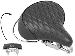 Selle Diamond à ressorts en tonneau noir Selle Diamond à ressorts en tonneau noir