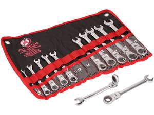 BGS Clé mixte à cliquet à tête pivotante SW8-19 mm 12 pcs. BGS Clé mixte à cliquet à tête pivotante SW8-19 mm 12 pcs.