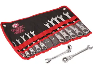 BGS Clé mixte à cliquet à tête pivotante SW8-19 mm 12 pcs. BGS Clé mixte à cliquet à tête pivotante SW8-19 mm 12 pcs.