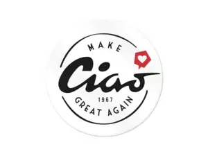 Autocollant "Make Ciao great again" Ø 60 mm blanc Autocollant "Make Ciao great again" Ø 60 mm blanc