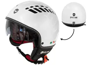 Helmo Milano casque jet Air avec visière blanc (XS) Helmo Milano casque jet Air avec visière blanc (XS)